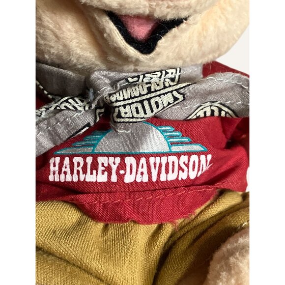 Harley-Davidson Pig Hog Plush Toy With Red Shirt & Bandana - Picture 4 of 13